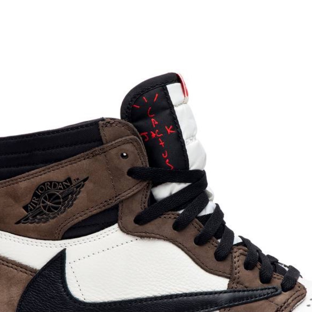 Travis Scott x Air Jordan 1 Retro High OG 'Mocha' size US M 7.0 (woman size 8.5) - Picture 4 of 10